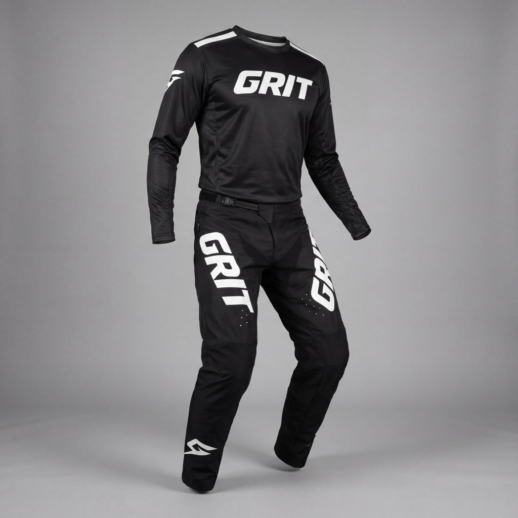 Tenue GRIT Classic Black - Maillot + Pantalon BMX/VTT