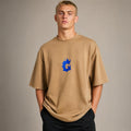 T-Shirt Oversize GRIT Flame Beige - face